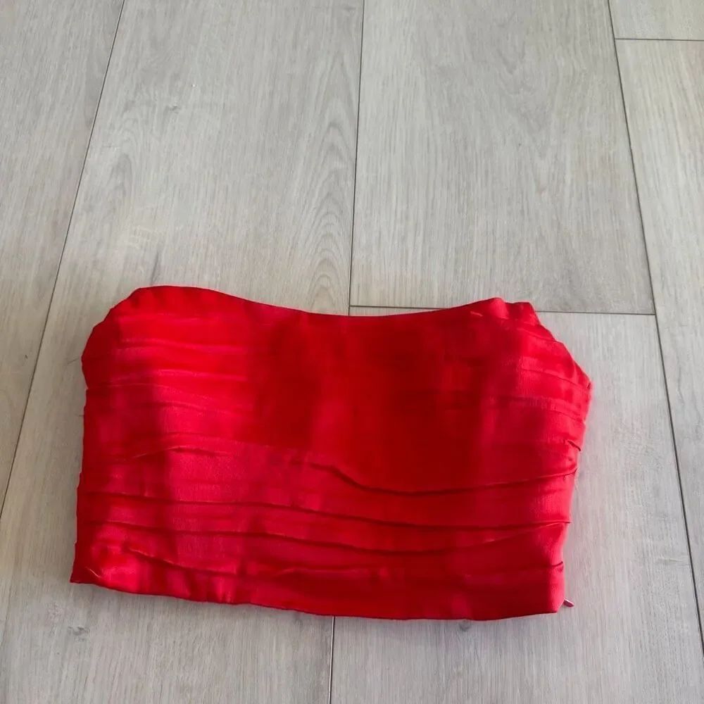 Zara red corset top size s